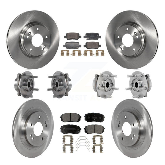 Hub Bearings Disc Brake Rotors And Pads Front Rear Kit (10Pc) For Kia Seltos