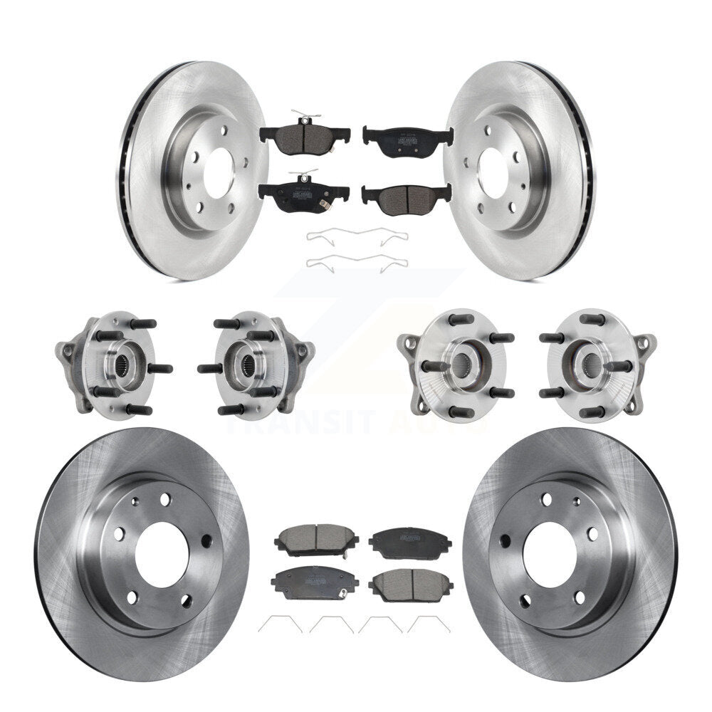 Hub Bearing Brake Rotor Pads Front Rear Kit (10Pc) For 2020-2022 Mazda CX-30 AWD
