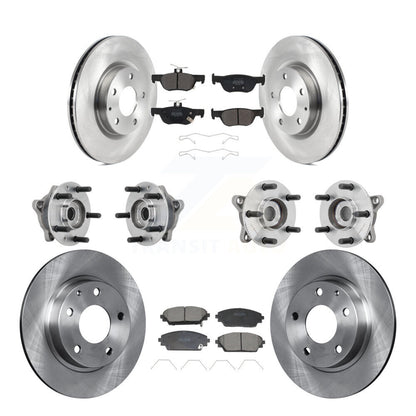 Hub Bearing Brake Rotor Pads Front Rear Kit (10Pc) For 2020-2022 Mazda CX-30 AWD