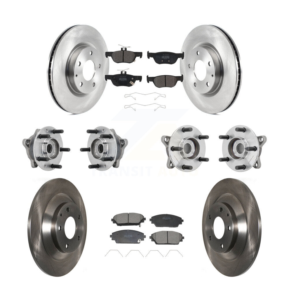 Hub Bearing Brake Rotor Pads Front Rear Kit (10Pc) For 2020-2022 Mazda CX-30 AWD