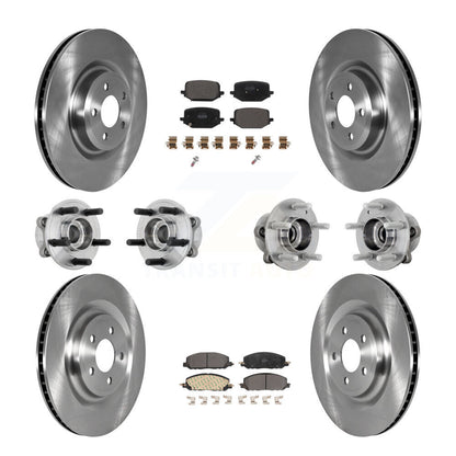 Hub Bearing Disc Brake Rotor Pads Front Rear Kit (10Pc) For Lincoln Aviator Ford