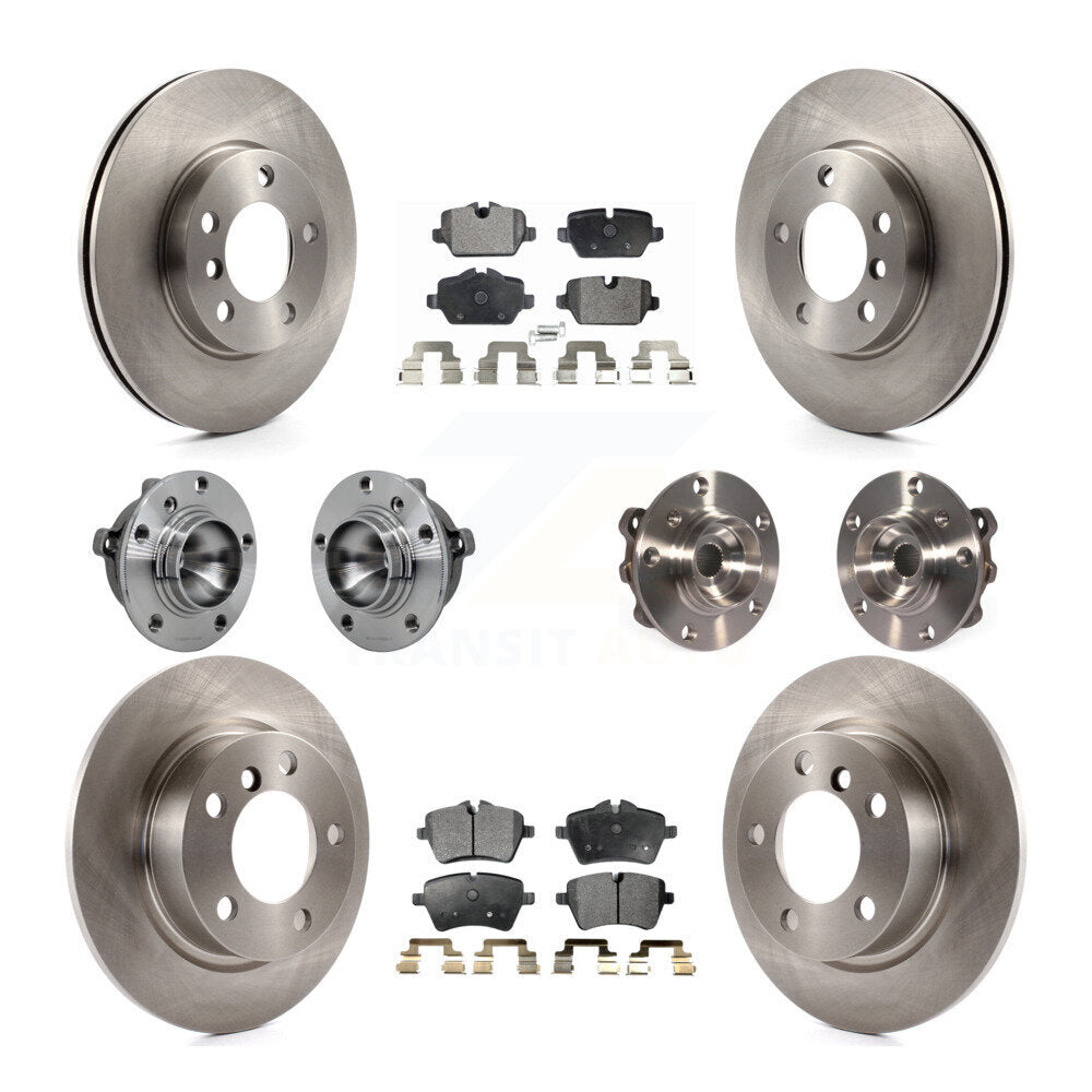 Hub Bearing Brake Rotor And Pad Front Rear Kit (10Pc) For Mini Cooper Countryman