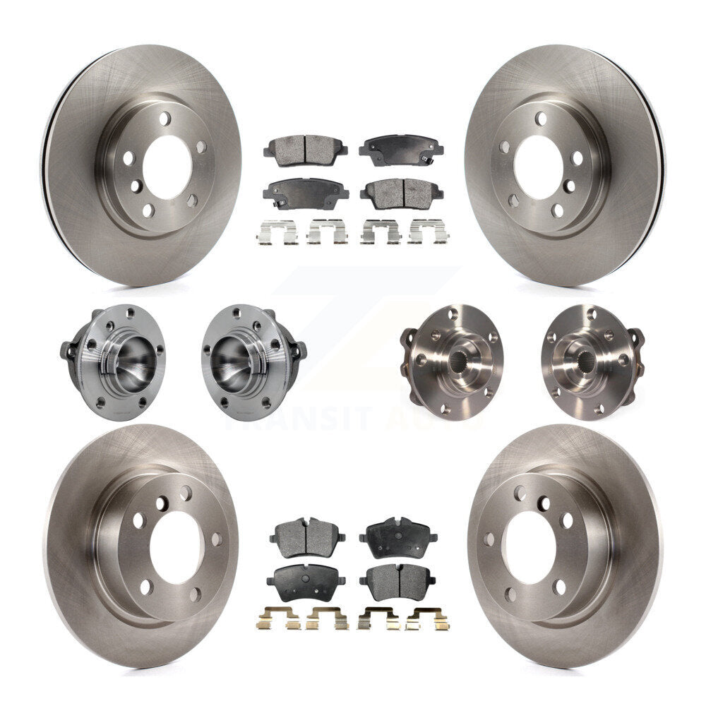 Hub Bearing Disc Brake Rotor & Pad Front Rear Kit (10Pc) For Mini Cooper Paceman