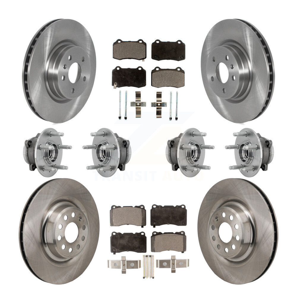 Hub Bearing Assembly Disc Brake Rotor And Pads Front Rear Kit (10Pc) For Tesla S