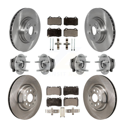 Hub Bearing Assembly Disc Brake Rotor And Pads Front Rear Kit (10Pc) For Tesla S