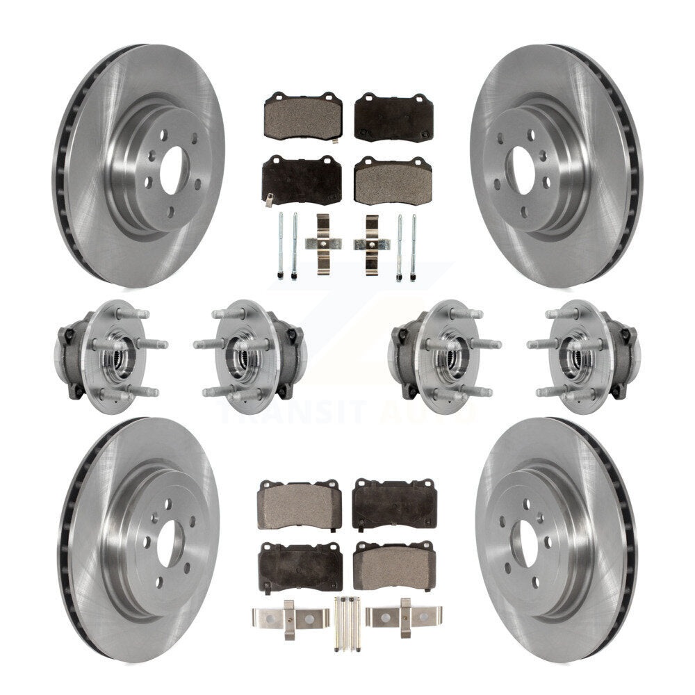 Hub Bearing Brake Rotor & Pads Front Rear Kit (10Pc) For 2016 Tesla S From 04 16