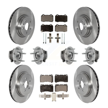 Hub Bearing Brake Rotor & Pads Front Rear Kit (10Pc) For 2016 Tesla S From 04 16