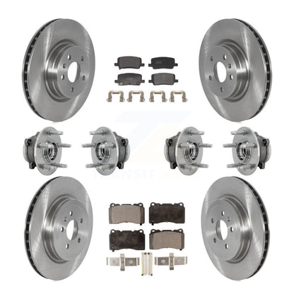 Hub Bearing Disc Brake Rotor & Pad Front Rear Kit (10Pc) For 2017-2019 Tesla X S