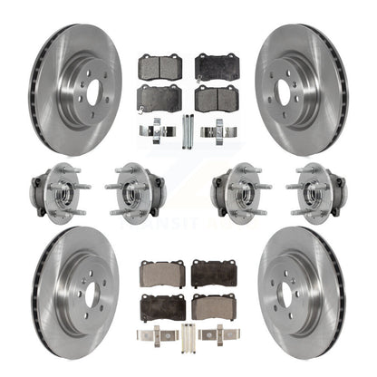 Hub Bearing Disc Brake Rotor & Pad Front Rear Kit (10Pc) For 2017-2019 Tesla X S