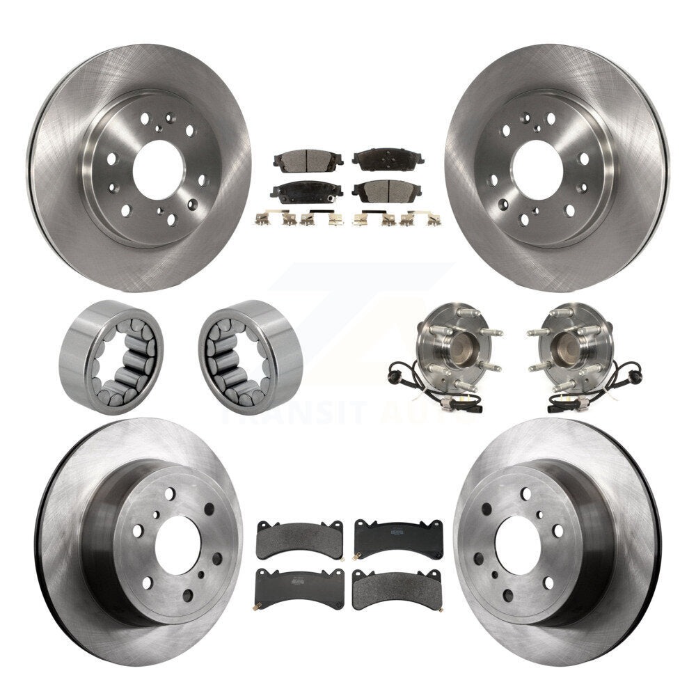Hub Bearing Brake Rotor Pad Shoe Front Rear Kit (10Pc) For GMC Sierra 1500 Yukon