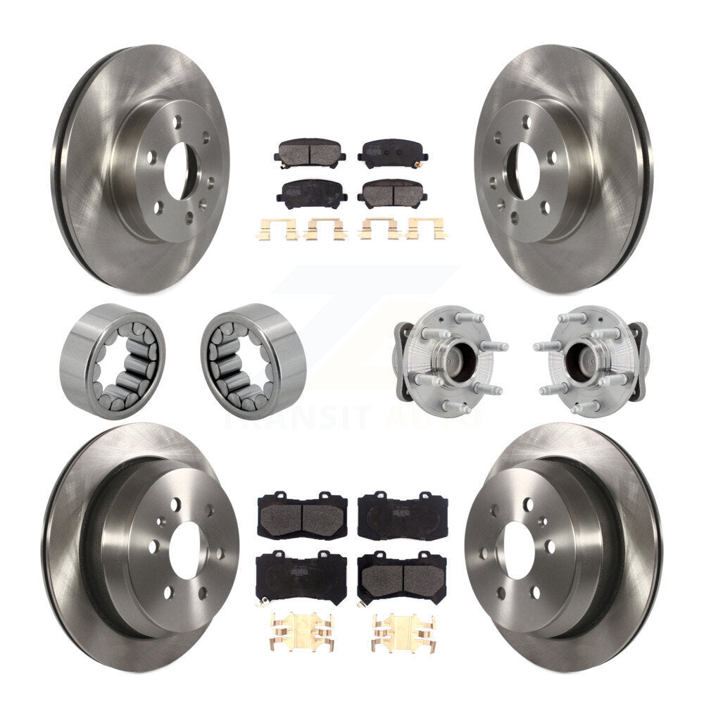 Hub Bearing Brake Rotor & Pads Shoe Front Rear Kit (10Pc) For Chevrolet Colorado