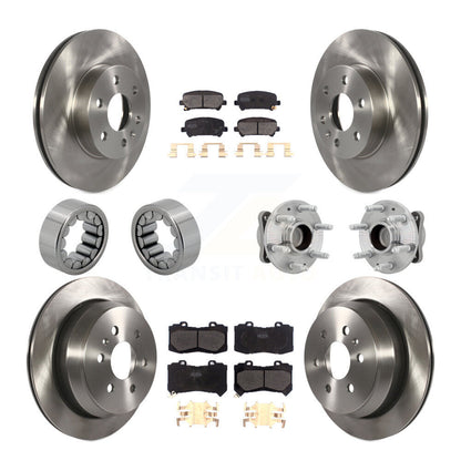 Hub Bearing Brake Rotor & Pads Shoe Front Rear Kit (10Pc) For Chevrolet Colorado
