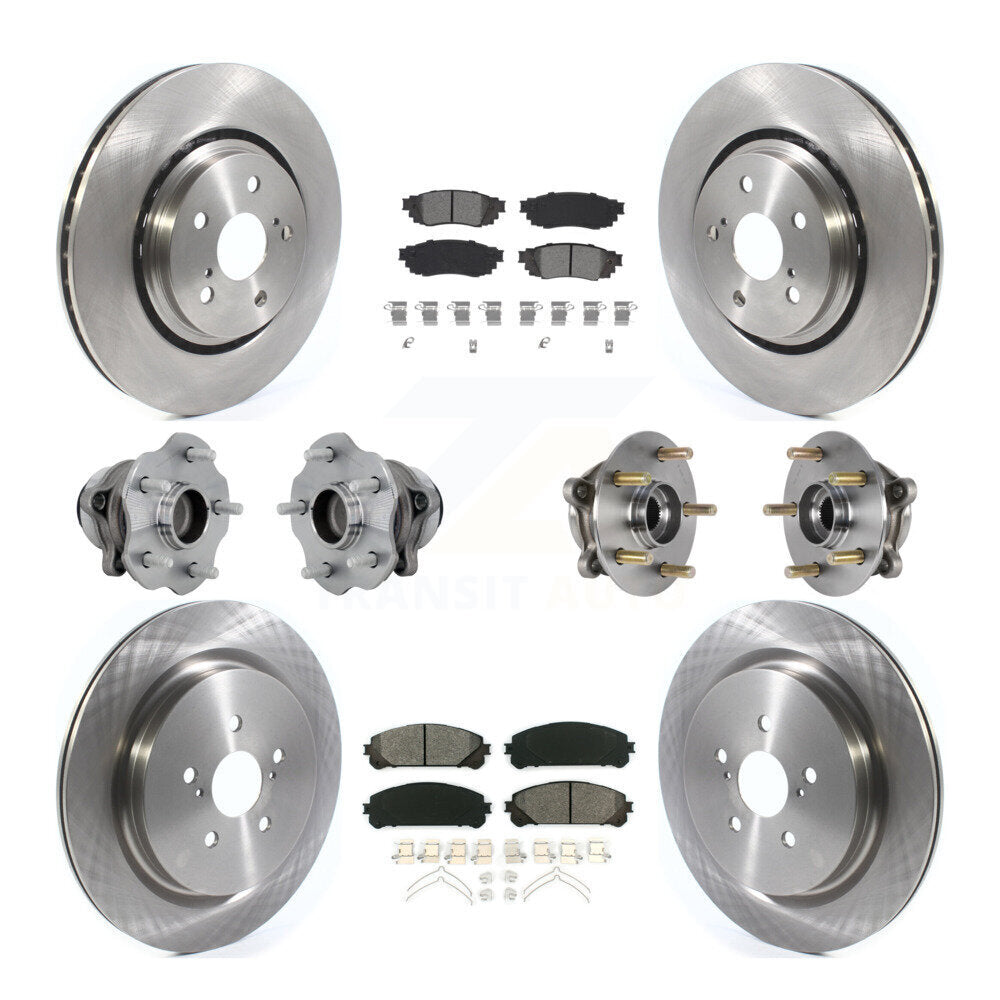 Hub Bearing Brake Rotor Pads Front Rear Kit (10Pc) For Lexus RX350 RX350L RX450h