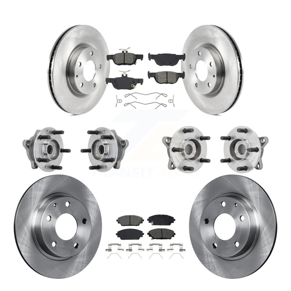 Hub Bearing Brake Rotor Pads Front Rear Kit (10Pc) For 2020-2022 Mazda CX-30 AWD