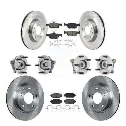 Hub Bearing Brake Rotor Pads Front Rear Kit (10Pc) For 2020-2022 Mazda CX-30 AWD