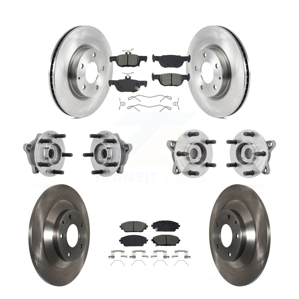 Hub Bearing Brake Rotor Pads Front Rear Kit (10Pc) For 2020-2022 Mazda CX-30 AWD