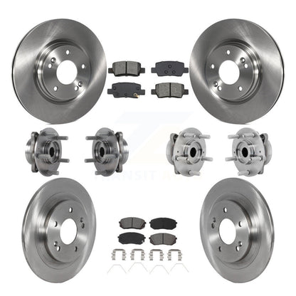 Hub Bearings Disc Brake Rotors And Pads Front Rear Kit (10Pc) For Kia Seltos