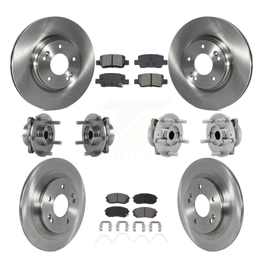 Hub Bearings Disc Brake Rotors And Pads Front Rear Kit (10Pc) For Kia Seltos
