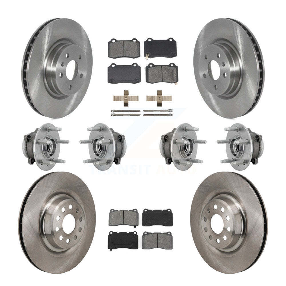 Hub Bearing Assembly Disc Brake Rotor And Pads Front Rear Kit (10Pc) For Tesla S
