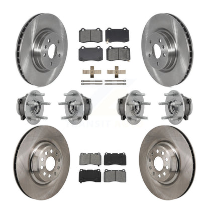 Hub Bearing Assembly Disc Brake Rotor And Pads Front Rear Kit (10Pc) For Tesla S