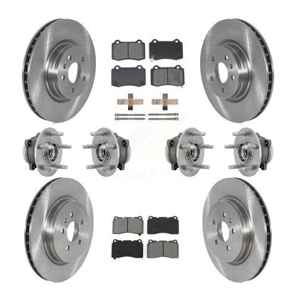Hub Bearing Brake Rotor & Pads Front Rear Kit (10Pc) For 2016 Tesla S From 04 16