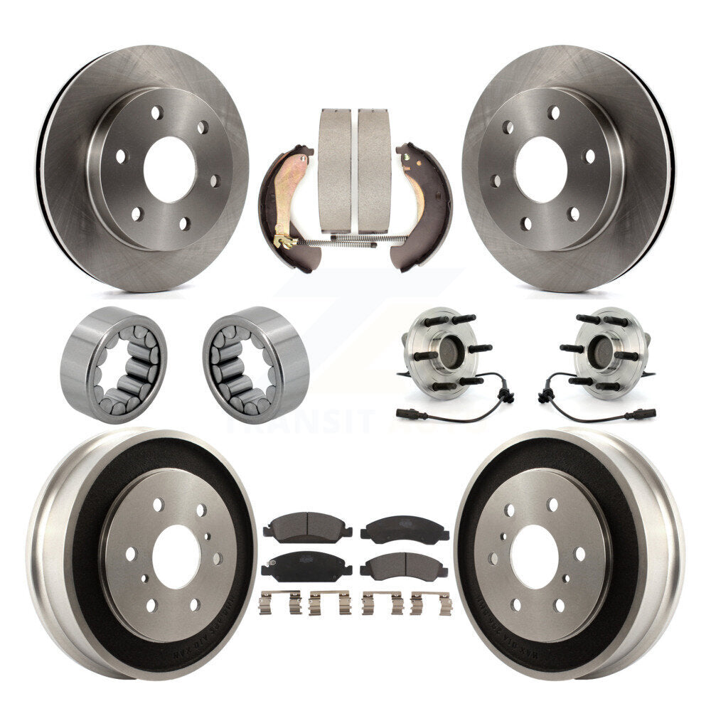 Hub Bearing Disc Brake Rotor Pads Shoe Front Rear Kit (10Pc) For GMC Sierra 1500
