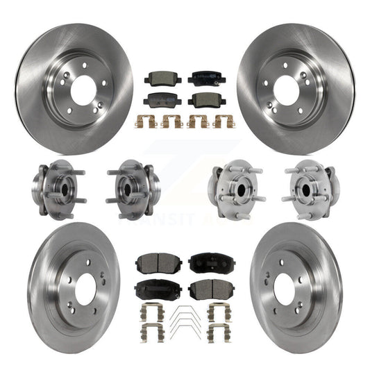 Hub Bearings Disc Brake Rotors And Pads Front Rear Kit (10Pc) For Kia Seltos