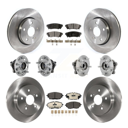 Hub Bearings Disc Brake Rotors And Pads Front Rear Kit (10Pc) For Toyota C-HR