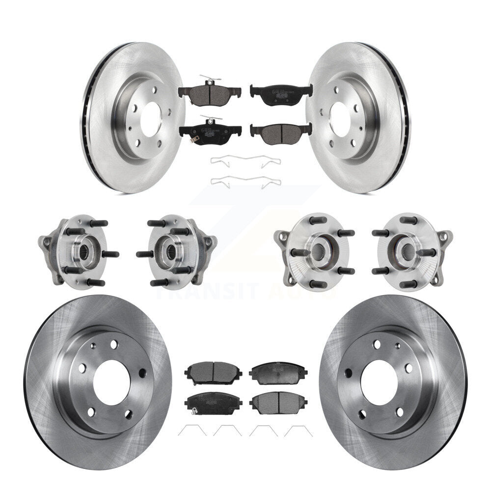 Hub Bearing Brake Rotor Pads Front Rear Kit (10Pc) For 2020-2022 Mazda CX-30 AWD