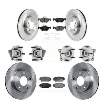 Hub Bearing Brake Rotor Pads Front Rear Kit (10Pc) For 2020-2022 Mazda CX-30 AWD