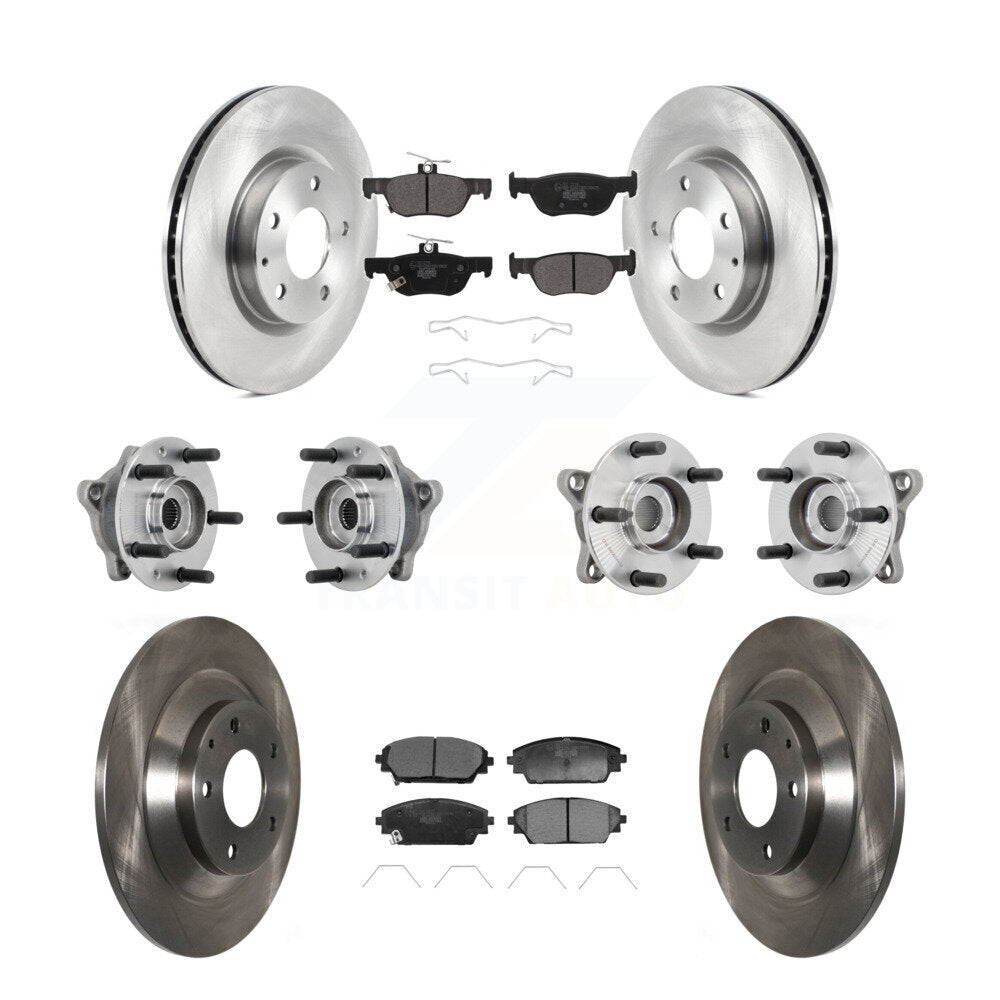 Hub Bearing Brake Rotor Pads Front Rear Kit (10Pc) For 2020-2022 Mazda CX-30 AWD
