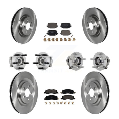 Hub Bearing Brake Rotor Pads Front Rear Kit (10Pc) For 20-22 Lincoln Aviator AWD