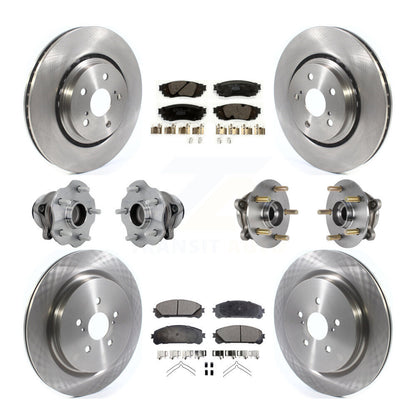 Hub Bearing Brake Rotor Pads Front Rear Kit (10Pc) For Lexus RX350 RX350L RX450h