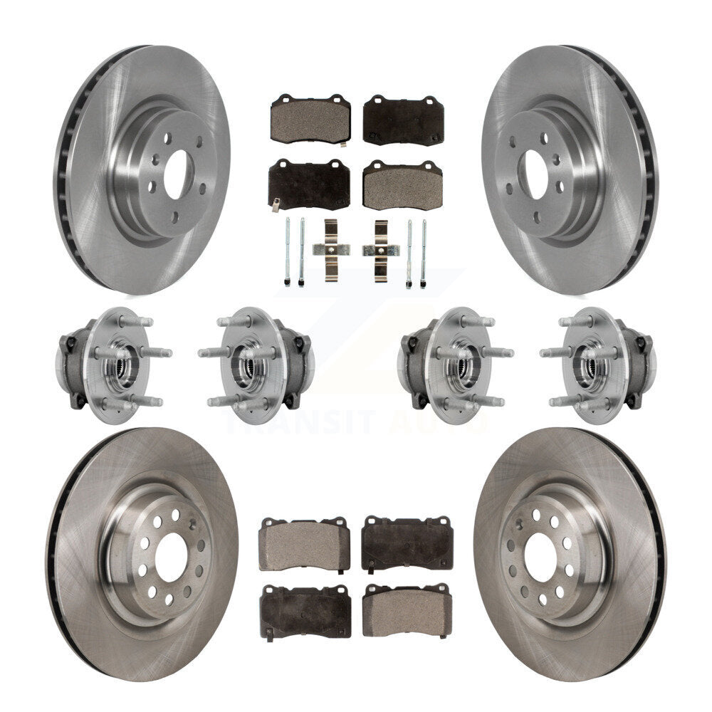 Hub Bearing Disc Brake Rotors And Ceramic Pads Front Rear Kit (10Pc) For Tesla S