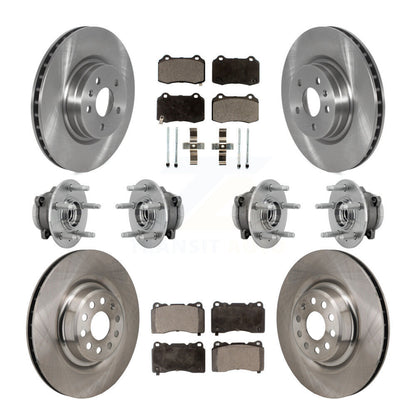 Hub Bearing Disc Brake Rotors And Ceramic Pads Front Rear Kit (10Pc) For Tesla S
