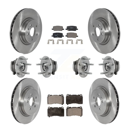 Hub Bearing Disc Brake Rotor & Pad Front Rear Kit (10Pc) For 2017-2019 Tesla X S
