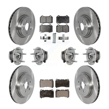 Hub Bearing Disc Brake Rotor & Pad Front Rear Kit (10Pc) For 2017-2019 Tesla X S