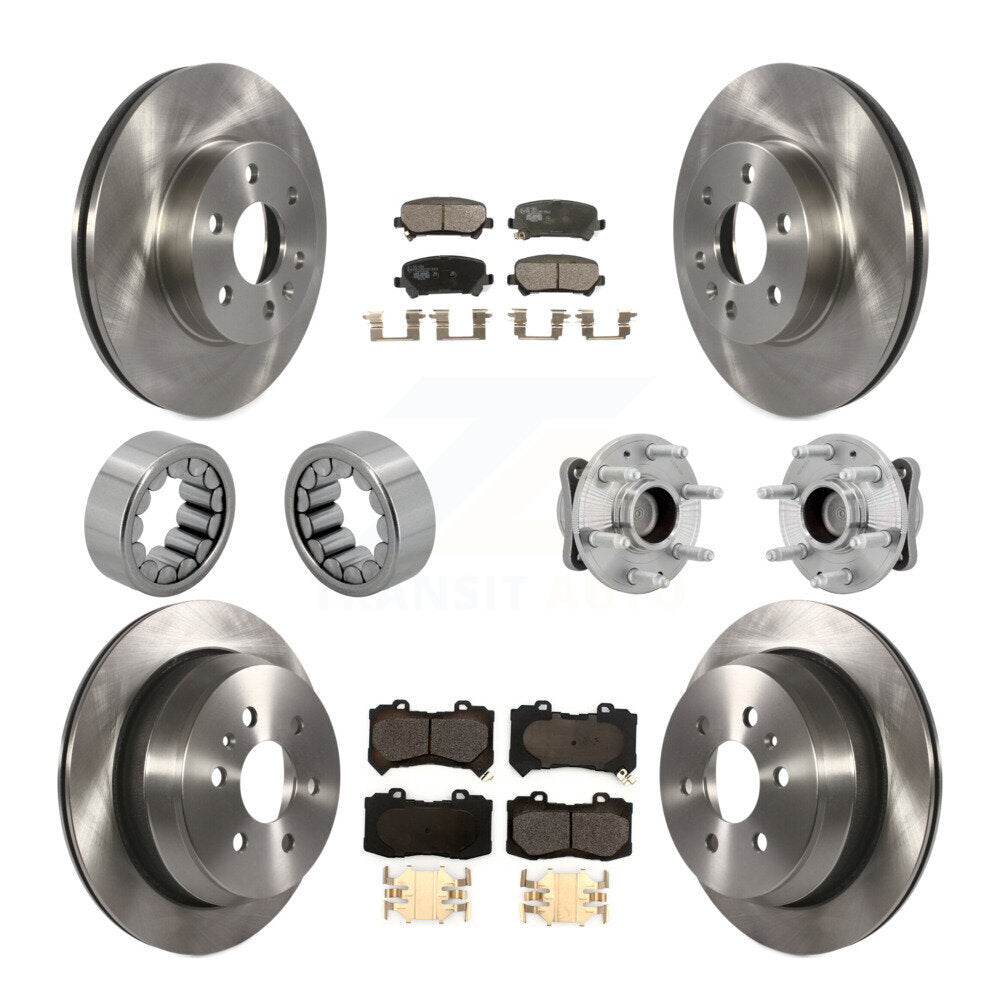 Hub Bearing Brake Rotor & Pads Shoe Front Rear Kit (10Pc) For Chevrolet Colorado