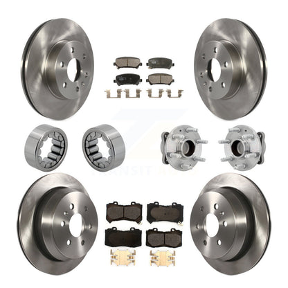 Hub Bearing Brake Rotor & Pads Shoe Front Rear Kit (10Pc) For Chevrolet Colorado