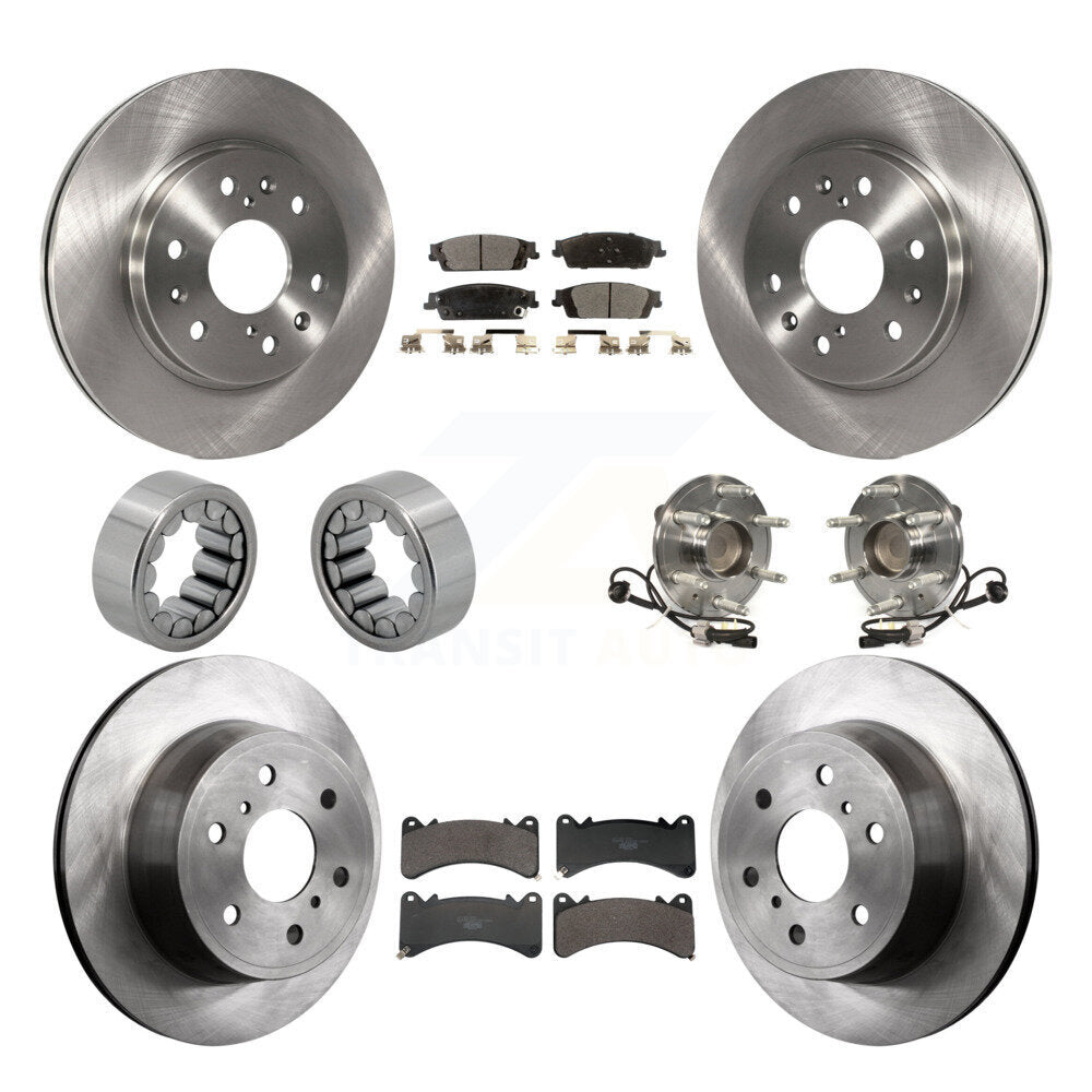Hub Bearing Brake Rotor Pad Shoe Front Rear Kit (10Pc) For GMC Sierra 1500 Yukon