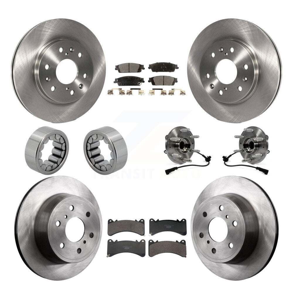 Hub Bearing Brake Rotor Pad Shoe Front Rear Kit (10Pc) For GMC Sierra 1500 Yukon