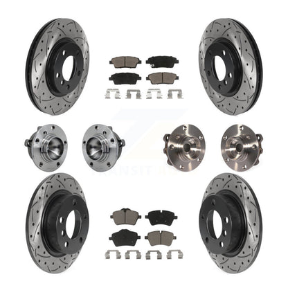 Hub Bearing Coated Brake Rotor Pad Front Rear Kit (10Pc) For Mini Cooper Paceman