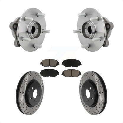 Hub Bearing Drilled Slot Brake Rotor Pads Front Kit For Toyota C-HR Lexus UX250h