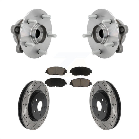 Hub Bearing Drilled Slot Brake Rotor Pads Front Kit For Toyota C-HR Lexus UX250h