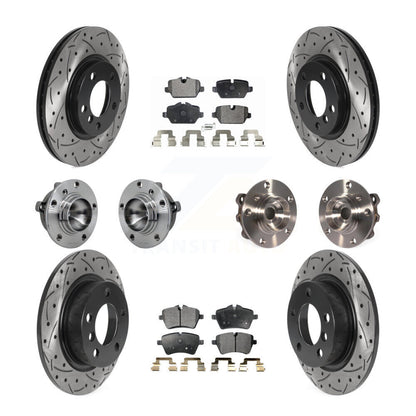 Hub Bearing Coated Brake Rotor Pad Front Rear Kit (10Pc) For Mini Cooper Paceman