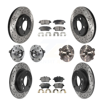 Hub Bearing Coated Brake Rotor Pad Front Rear Kit (10Pc) For Mini Cooper Paceman
