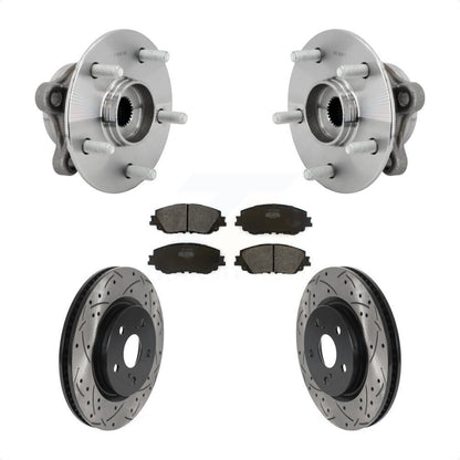 Hub Bearing Drilled Slot Brake Rotor Pads Front Kit For Toyota C-HR Lexus UX250h