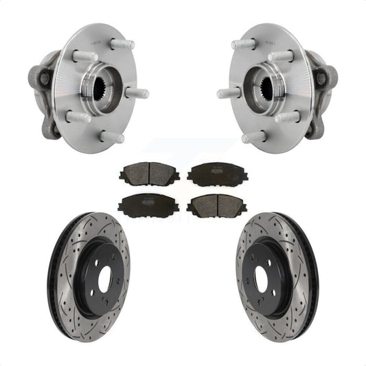Hub Bearing Drilled Slot Brake Rotor Pads Front Kit For Toyota C-HR Lexus UX250h