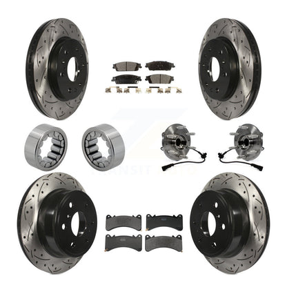 Hub Bearing Coat Brake Rotor Pads Shoe Front Rear Kit (10Pc) For GMC Sierra 1500