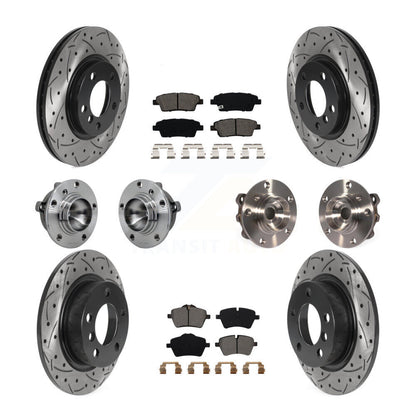 Hub Bearing Coated Brake Rotor Pad Front Rear Kit (10Pc) For Mini Cooper Paceman
